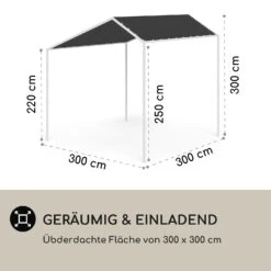 Blumfeldt La Rochelle Gazebo Schrägdach UV 50+ Aluminium Polyester -Gartendekorations Geschäft 10040098 de 0004 logo