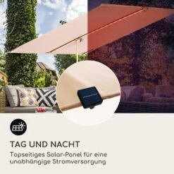 Blumfeldt Bayonne Sonnenschirm 130 X 180 Cm Polyester UV 50 Solar LED -Gartendekorations Geschäft 10040103 de 0006 logo