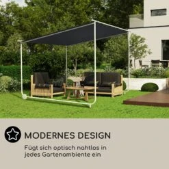 Nantes Pavillon Gazebo Sonnendach 3x3m Polyester Stahlrahmen UV50+ Bodenrollen -Gartendekorations Geschäft 10040107 de 0005 logo