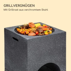 Blumfeldt Monolith Feuerschale Mit Grill MGO & Stahlschale Inkl. Funkenschutz -Gartendekorations Geschäft 10040240 de 0003 logo