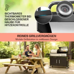 Kingsville 3.1 Kombigrill Gas + Kohle 10,9 KW 3+1 Brenner -Gartendekorations Geschäft 10040270 de 0004 usp