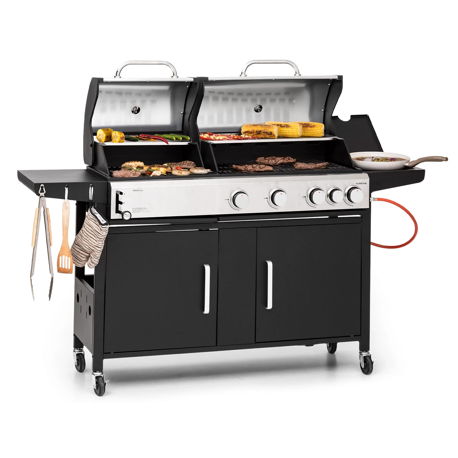 Kingsville 4.1 Kombigrill Gas + Kohle 13,7 KW 4+1 Brenner 1 Kingsville 4.1 Kombigrill Gas + Kohle 13,7 KW 4+1 Brenner