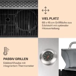 Lucifer 4 Gasgrill 4 X 3,6 KW Brenner 69x45cm Grill Edelstahl Mobil -Gartendekorations Geschäft 10040281 de 0004 logo