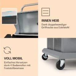 Lucifer 4 Gasgrill 4 X 3,6 KW Brenner 69x45cm Grill Edelstahl Mobil -Gartendekorations Geschäft 10040281 de 0006 logo