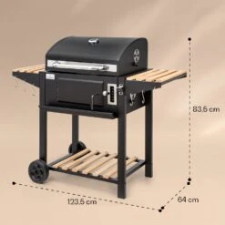 Aberdeen Single Holzkohlegrill -Gartendekorations Geschäft 10040292 yy 0011 dimensions