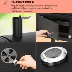 Aberdeen Kombi-Grill Gas Kohle Smoker Thermometer 2 Seitentische Mobil 13 Aberdeen Kombi-Grill Gas Kohle Smoker Thermometer 2 Seitentische Mobil -Gartendekorations Geschäft 10040294 de 0005 usp