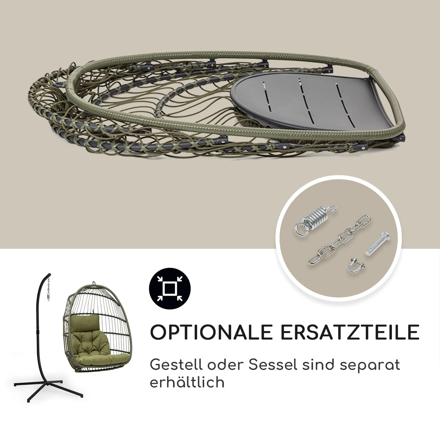 Biarritz Individuelle Hängesessel PE Aluminium Polyrattan 130 Kg 5 Biarritz Individuelle Hängesessel PE Aluminium Polyrattan 130 Kg – Bild 5