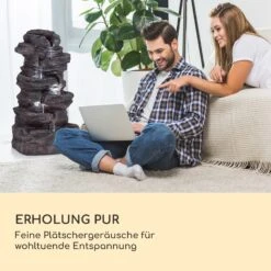 Stonehenge XL Solarbrunnen LED-Beleuchtung Polyresin Li-Ionen-Akku -Gartendekorations Geschäft 10040348 de 0006 logo