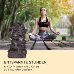 Stonehenge XL Solarbrunnen LED-Beleuchtung Polyresin Li-Ionen-Akku -Gartendekorations Geschäft 10040348 de 0007 logo