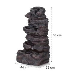 Stonehenge XL Solarbrunnen LED-Beleuchtung Polyresin Li-Ionen-Akku -Gartendekorations Geschäft 10040348 yy 0008 dimensions