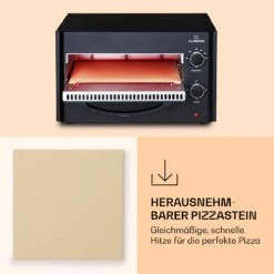 Arezzo Pizza-Ofen Herausnehmbarer Pizza-Stein Stahlgehäuse 1770 W 160 - 400 °C -Gartendekorations Geschäft 10041186 de 0005 logo