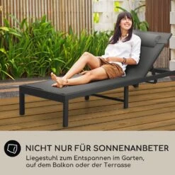 Lucca Lounger Liegestuhl Polyester Aluminium 4-Stufen -Gartendekorations Geschäft 10041235 de 0006 usp