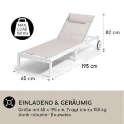 Lucca Lounger Liegestuhl Polyester Aluminium 4-Stufen -Gartendekorations Geschäft 10041236 de 0004 usp