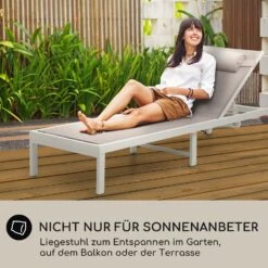 Lucca Lounger Liegestuhl Polyester Aluminium 4-Stufen -Gartendekorations Geschäft 10041236 de 0006 usp